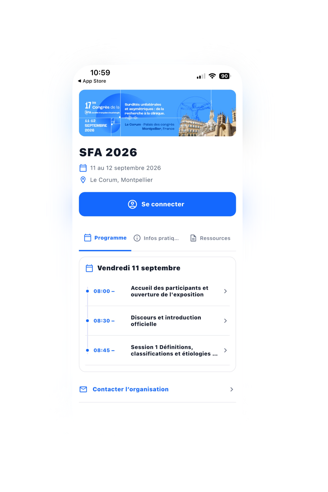 Cliquez sur se connecter